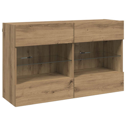 TV-wandkast Artisan Eiken 98,5 x 30 x 60,5 cm Bewerkt hout