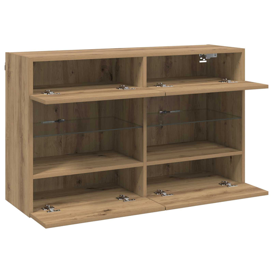 TV-wandkast Artisan Eiken 98,5 x 30 x 60,5 cm Bewerkt hout