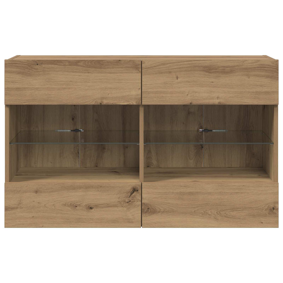TV-wandkast Artisan Eiken 98,5 x 30 x 60,5 cm Bewerkt hout