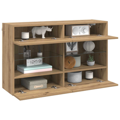 TV-wandkast Artisan Eiken 98,5 x 30 x 60,5 cm Bewerkt hout