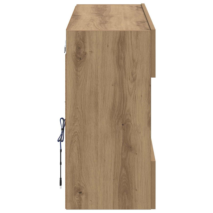 TV-wandkast Artisan Eiken 98,5 x 30 x 60,5 cm Bewerkt hout