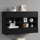 Tv-wandkast 98,5x30x60,5 cm zwart eiken