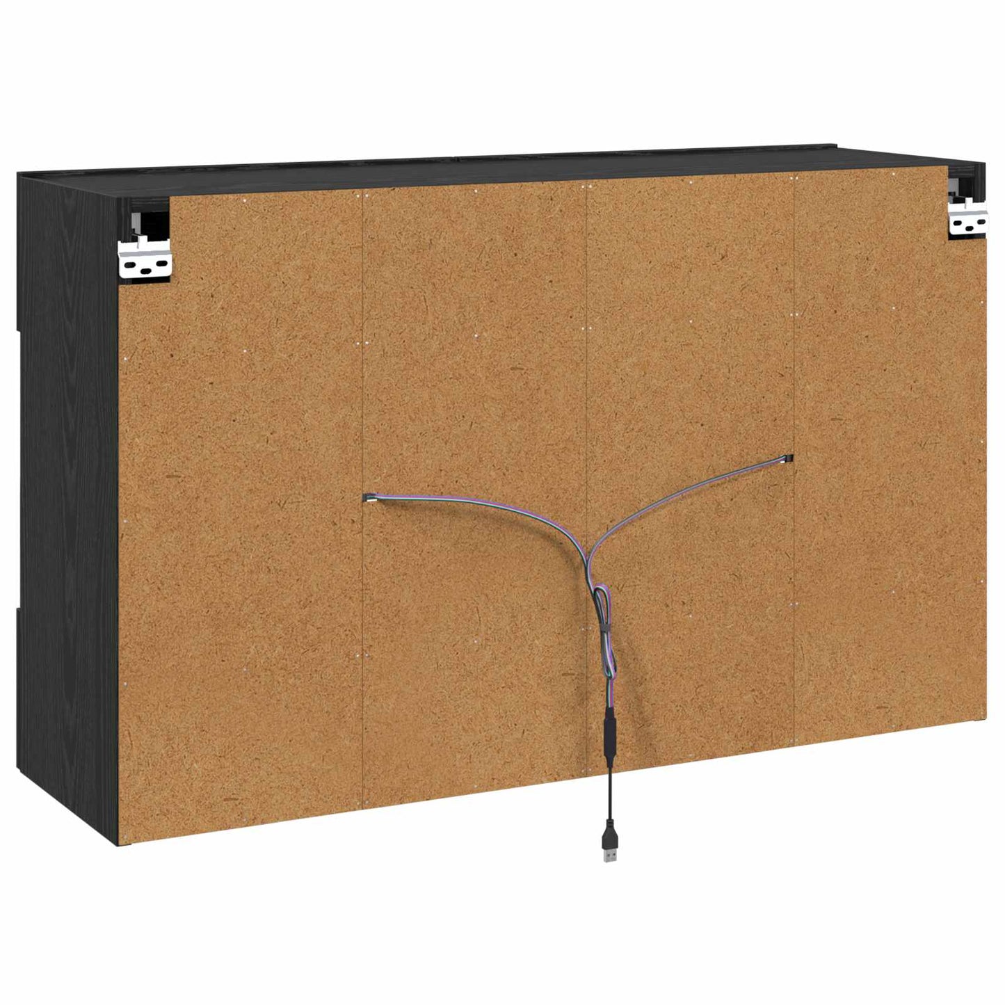 TV-wandkast Zwart Eiken 98,5 x 30 x 60,5 cm Bewerkt hout