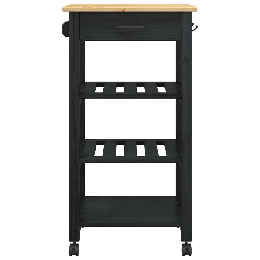 Keuken Trolley Effen 88,5 X 40 X 48 Cm 48 x 40 x 90 cm Zwart