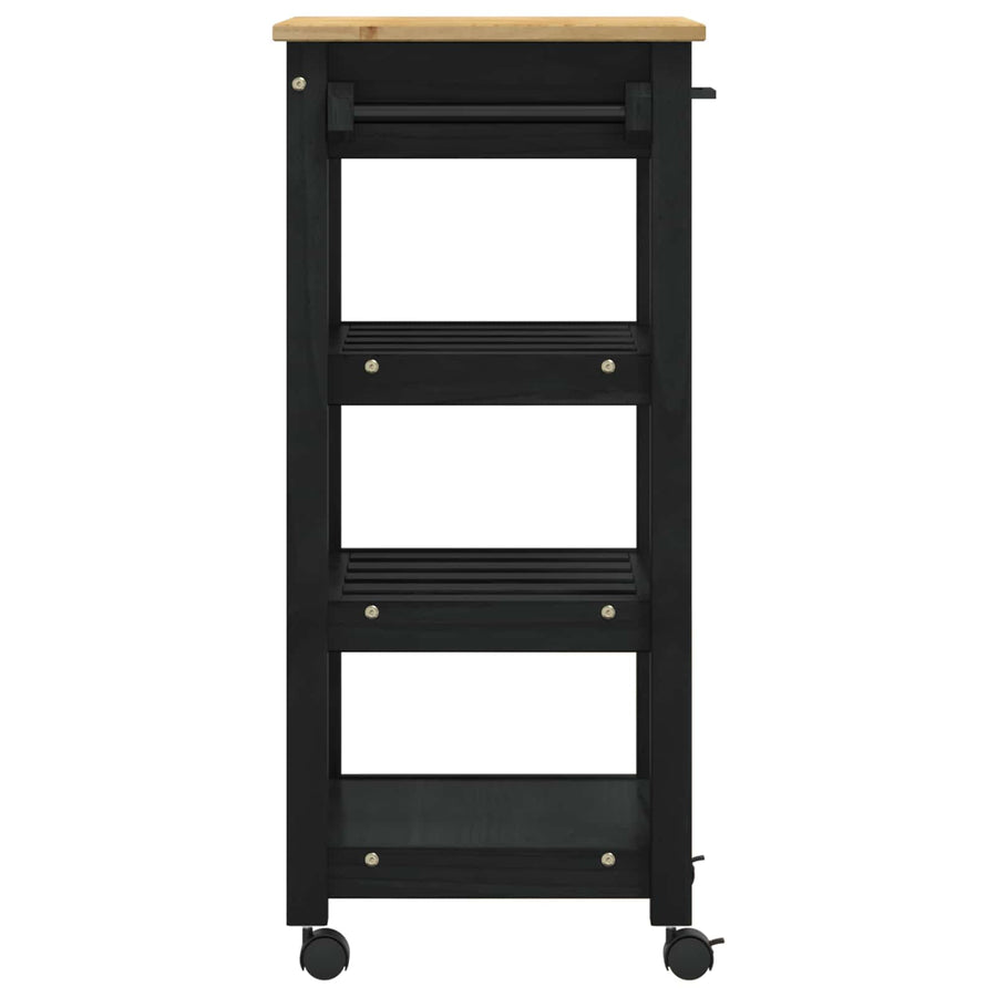 Keuken Trolley Effen 88,5 X 40 X 48 Cm 48 x 40 x 90 cm Zwart