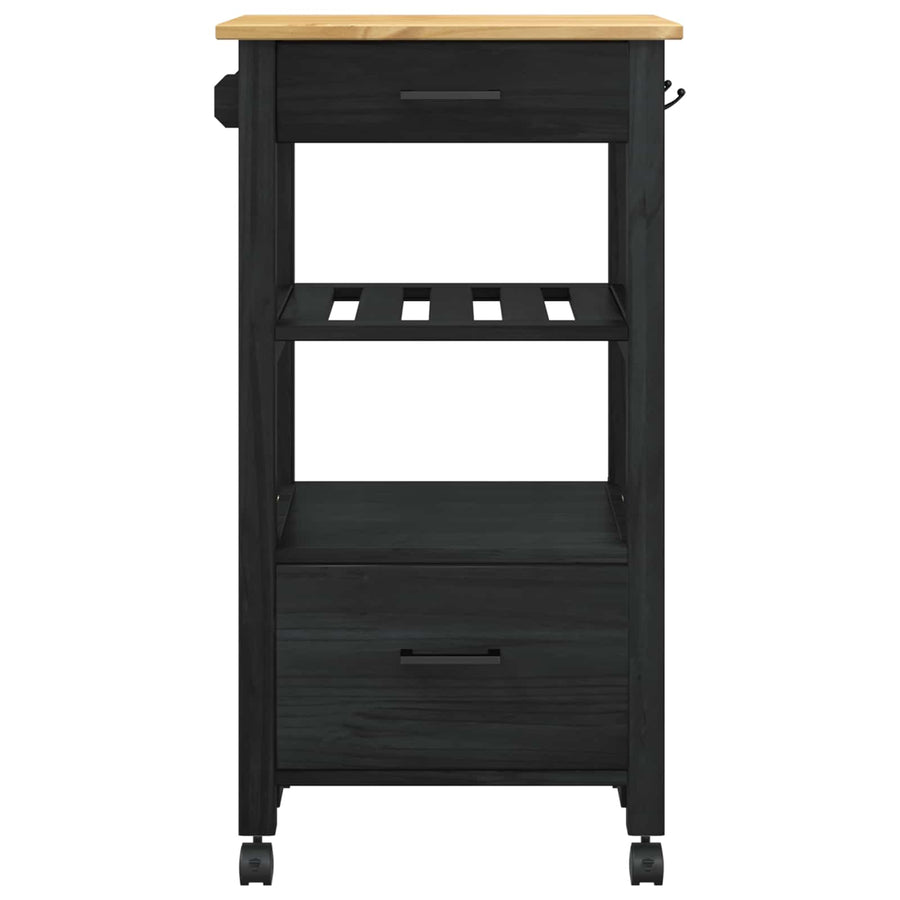 Keuken Trolley Effen Zwart