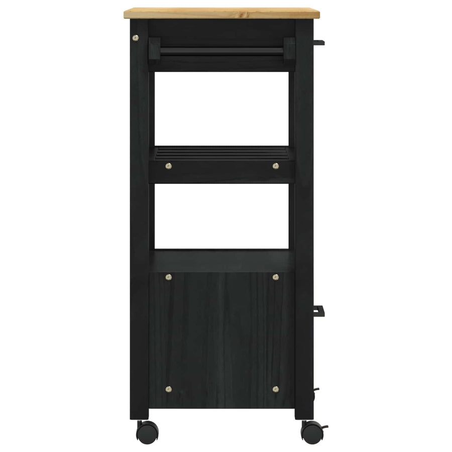 Keuken Trolley Effen Zwart