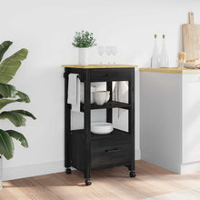 Keuken Trolley Effen Zwart