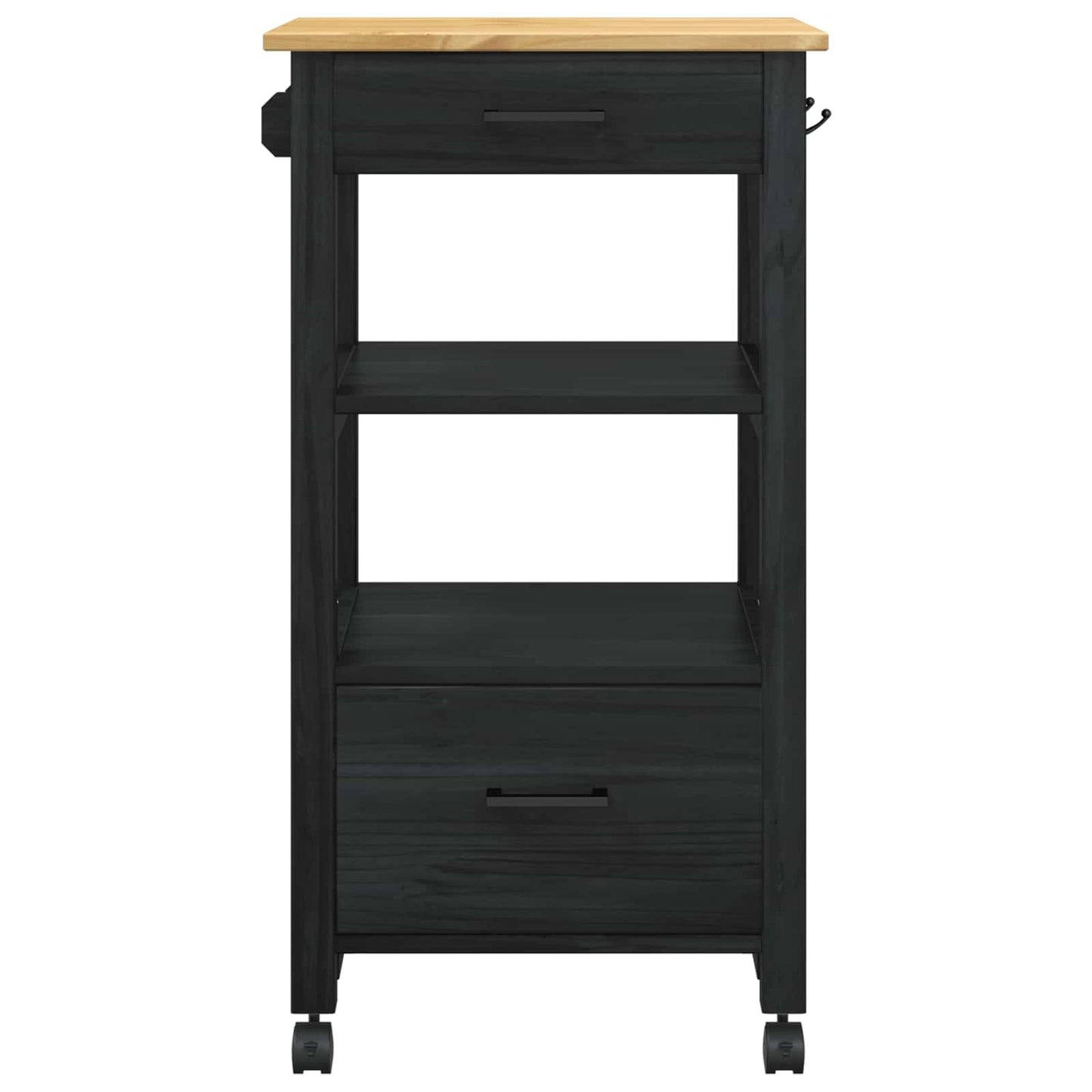 Keuken Trolley Effen Zwart