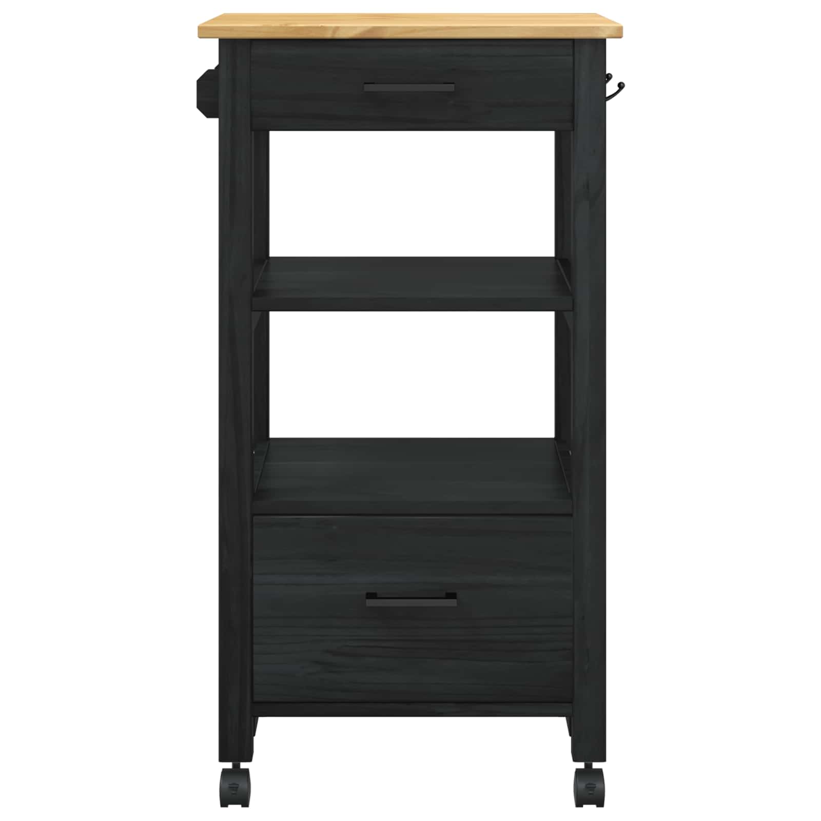 Keuken Trolley Effen Zwart