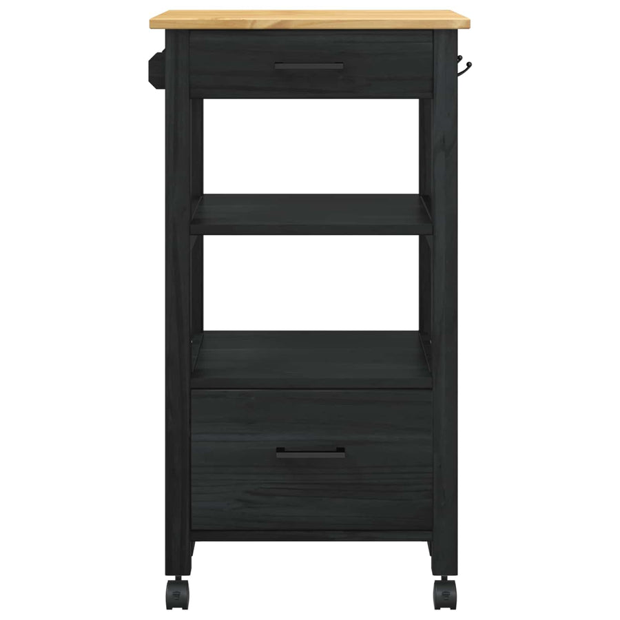 Keuken Trolley Effen Zwart