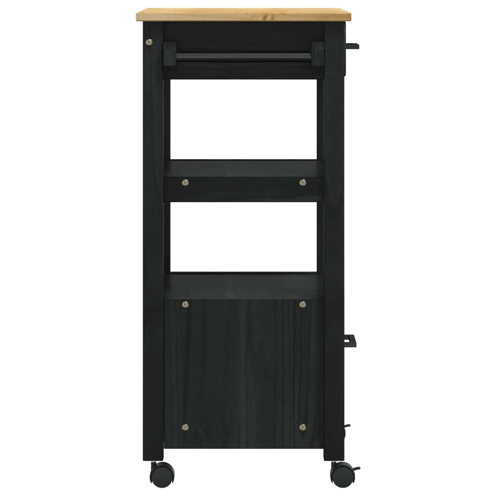 Keuken Trolley Effen Zwart