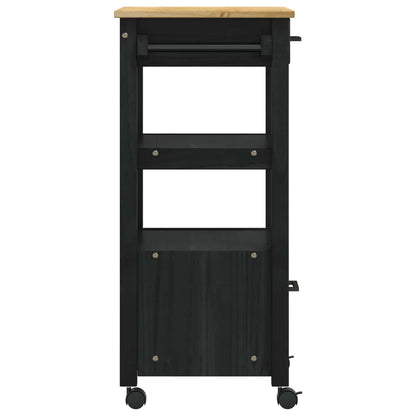 Keuken Trolley Effen Zwart