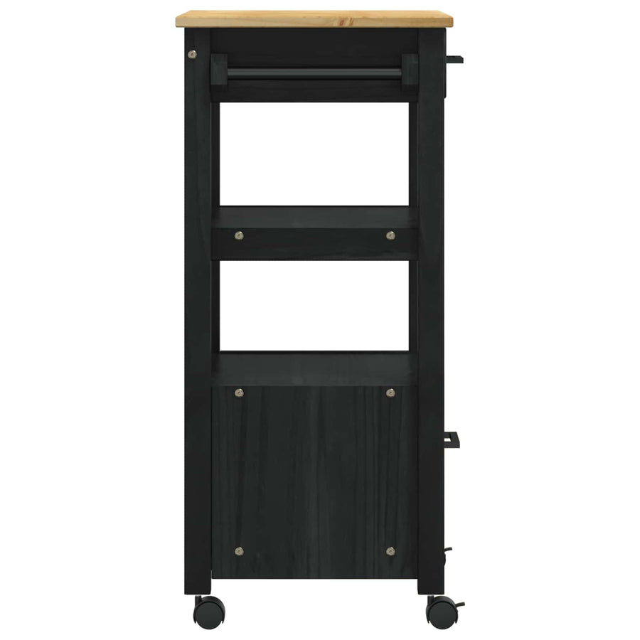 Keuken Trolley Effen Zwart