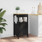 Kitchen Trolley MONZA Black 48 x 40 x 88.5 cm Solid Spruce Wood