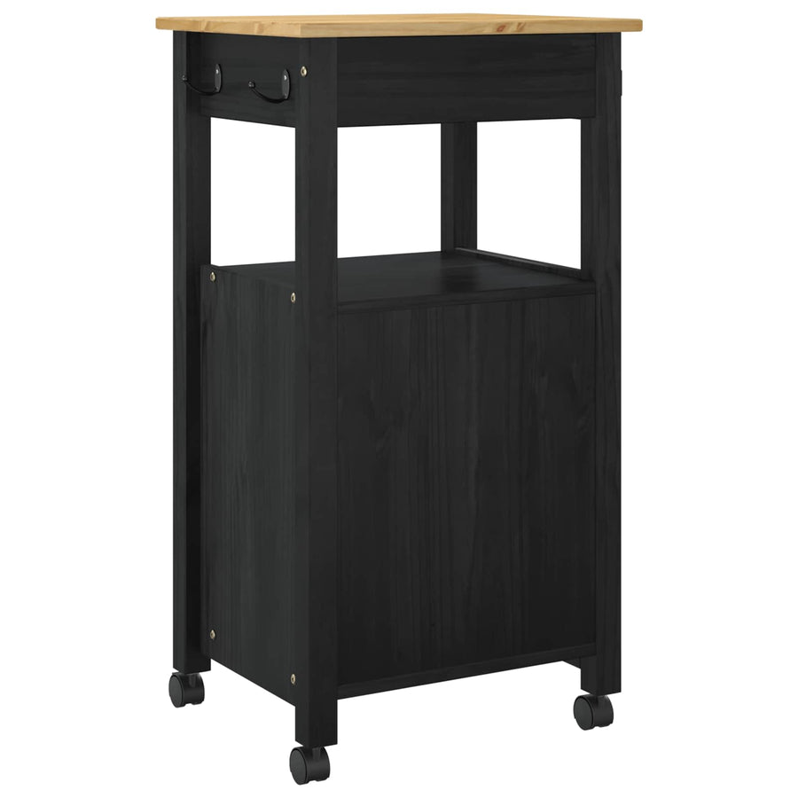 Keuken Trolley Effen Zwart