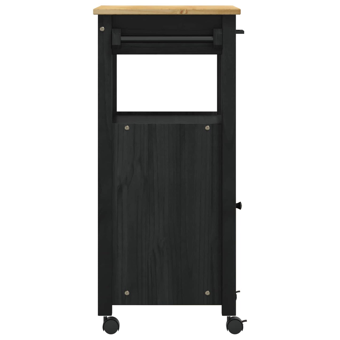 Keuken Trolley Effen Zwart