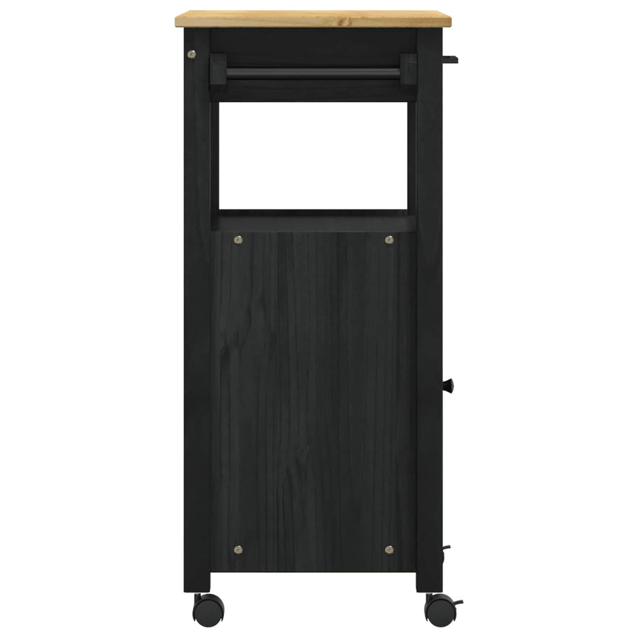 Keuken Trolley Effen Zwart