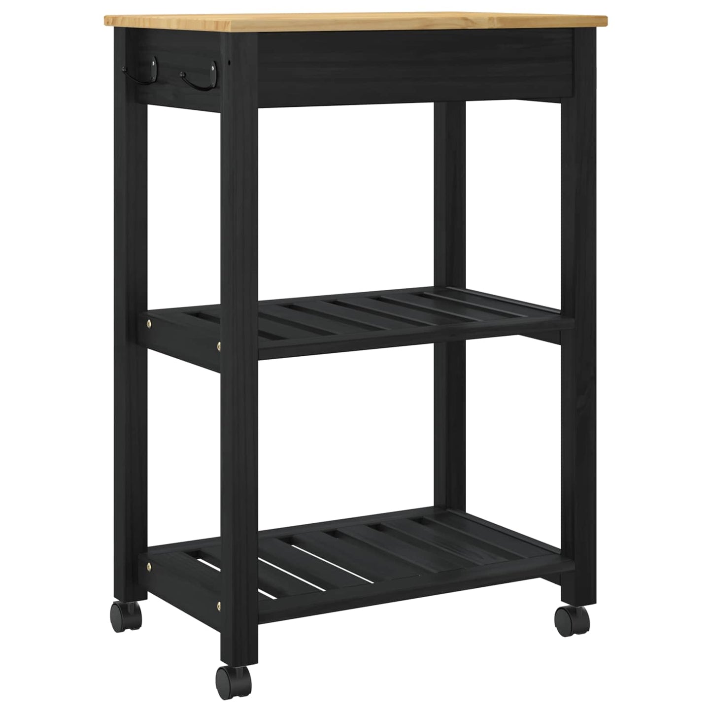 Keuken Trolley Effen 88,5 X 40 X 84 Cm 60 x 40 x 90 cm Zwart