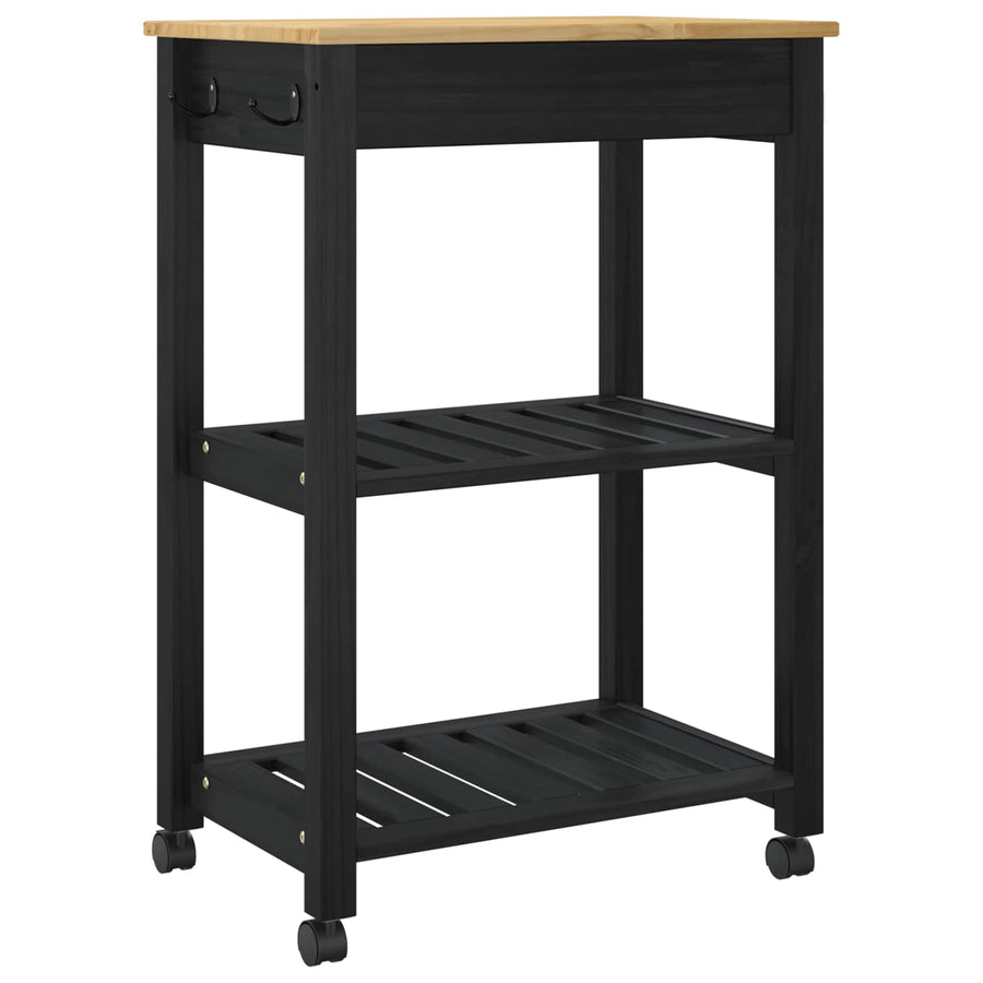 Keuken Trolley Effen 88,5 X 40 X 84 Cm 60 x 40 x 90 cm Zwart