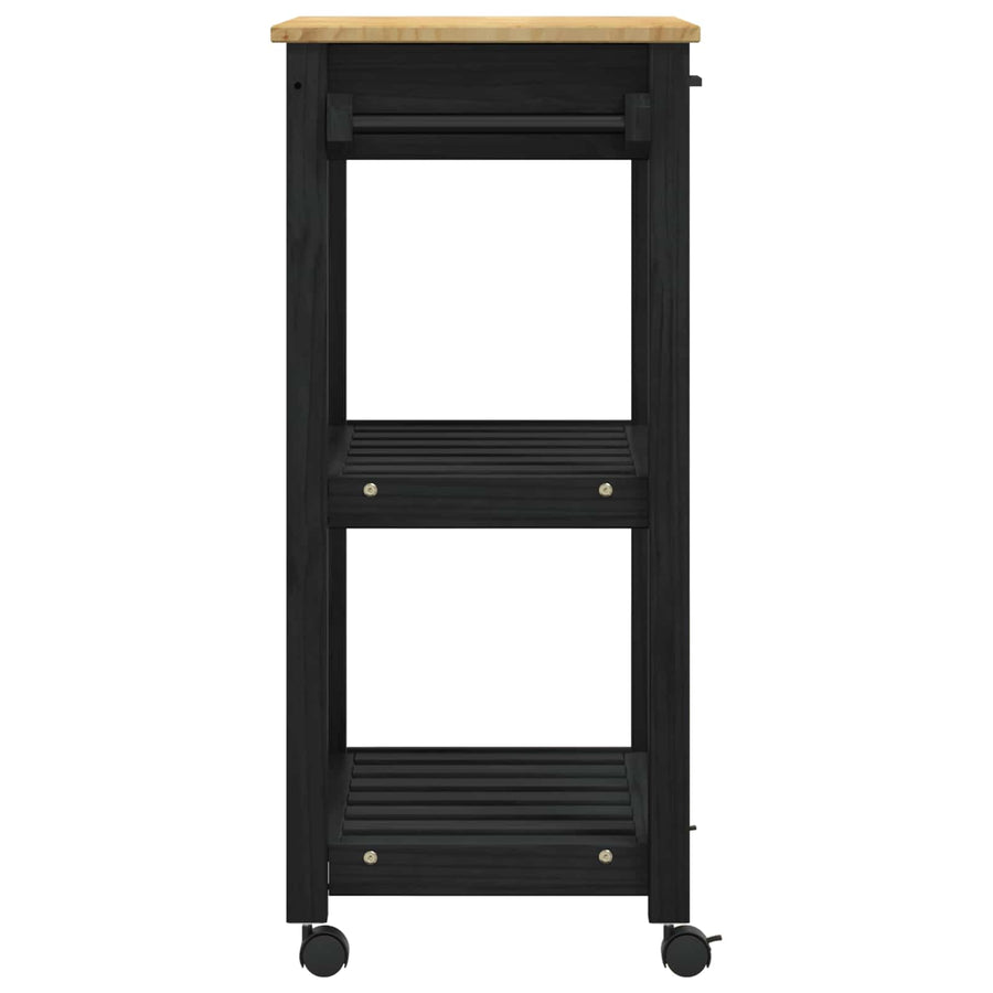 Keuken Trolley Effen 88,5 X 40 X 84 Cm 60 x 40 x 90 cm Zwart