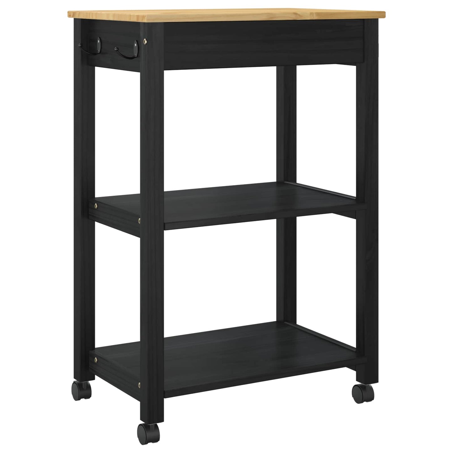 Keuken Trolley Effen 88,5 X 40 X 60 Cm 60 x 40 x 90 cm Zwart