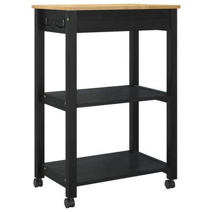 Keuken Trolley Effen 88,5 X 40 X 60 Cm 60 x 40 x 90 cm Zwart