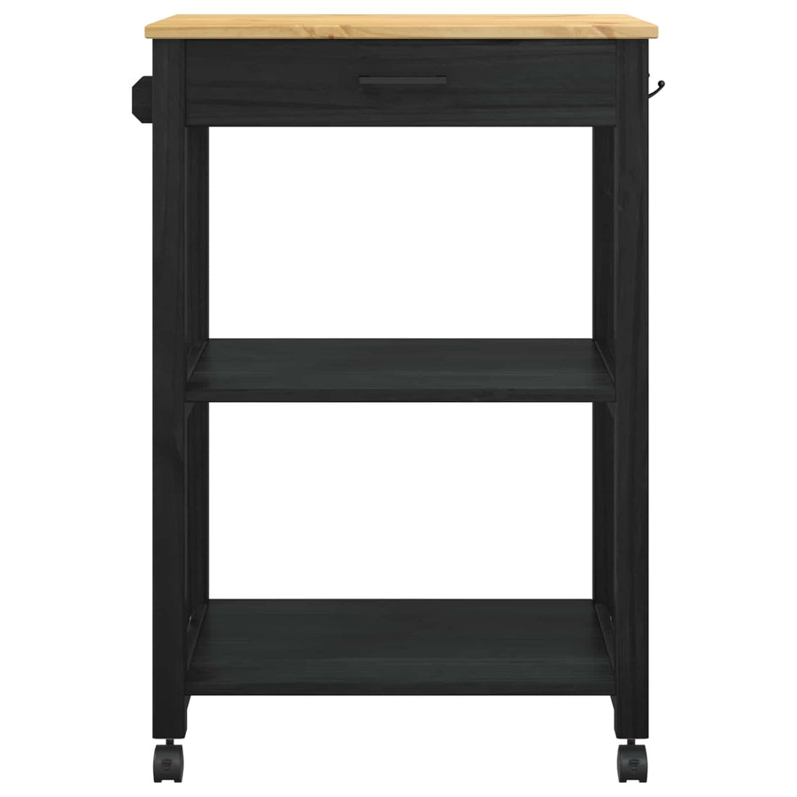 Keuken Trolley Effen 88,5 X 40 X 60 Cm 60 x 40 x 90 cm Zwart