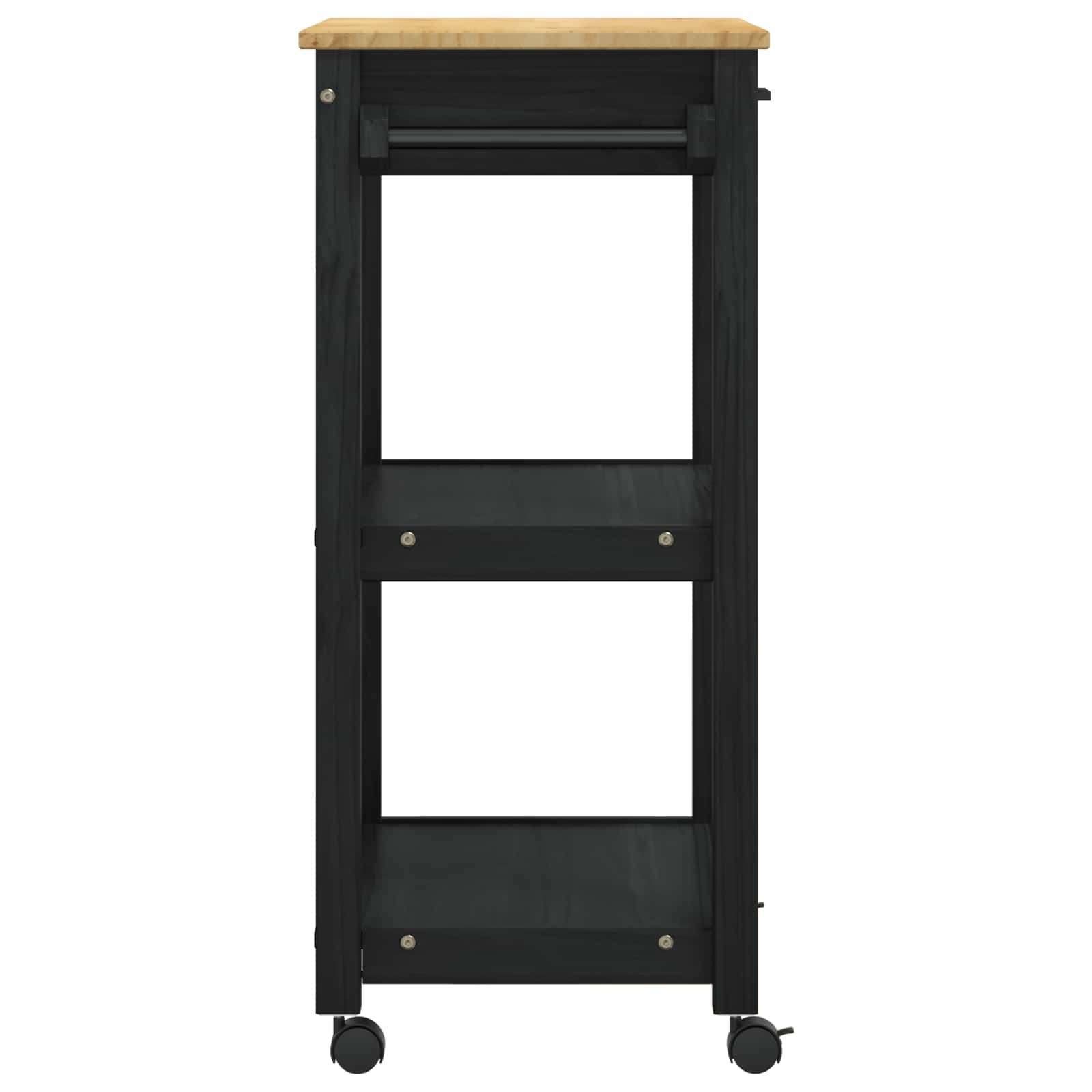 Keuken Trolley Effen 88,5 X 40 X 60 Cm 60 x 40 x 90 cm Zwart