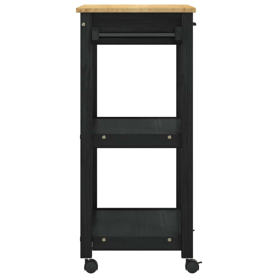 Keuken Trolley Effen 88,5 X 40 X 60 Cm 60 x 40 x 90 cm Zwart