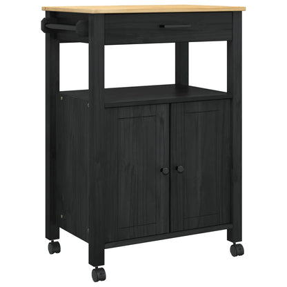 Keuken Trolley Effen 88,5 X 40 X 60 Cm 60 x 40 x 90 cm Zwart