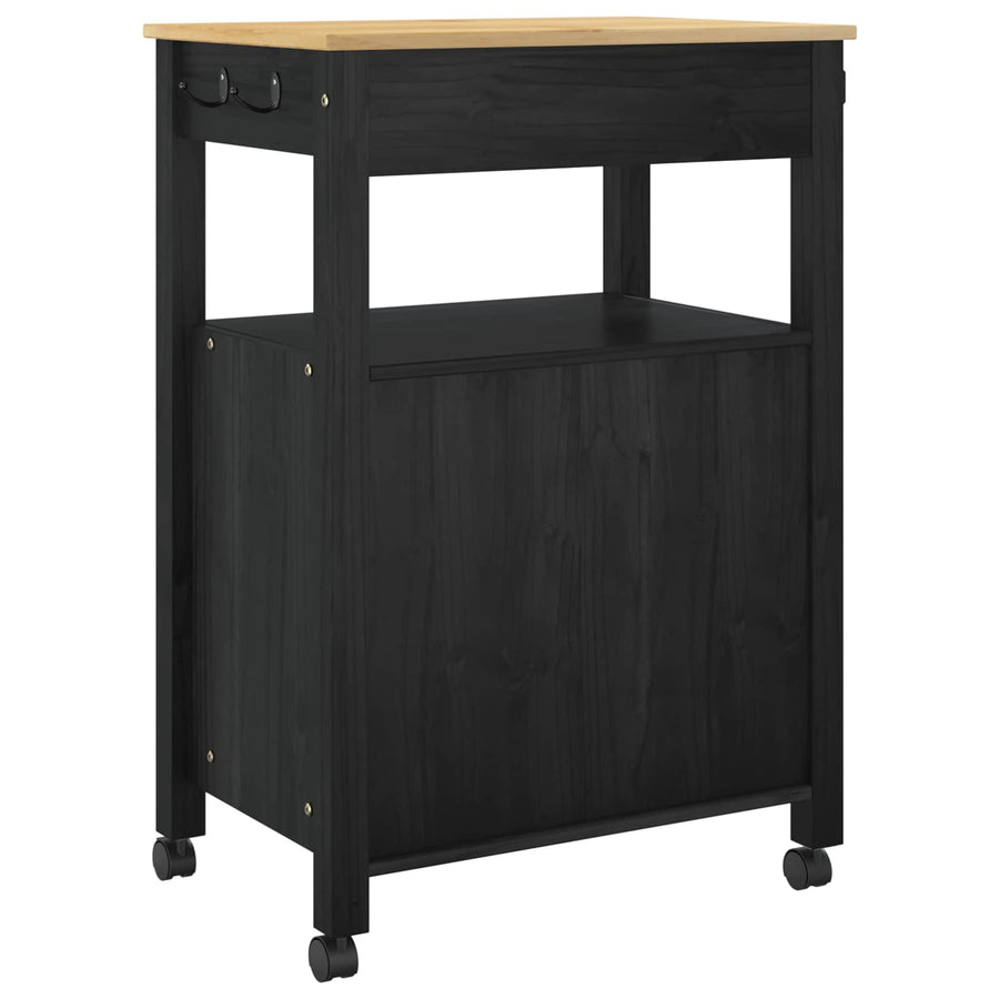 Keuken Trolley Effen 88,5 X 40 X 60 Cm 60 x 40 x 90 cm Zwart