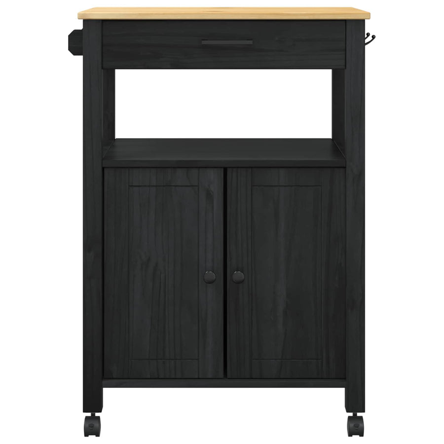 Keuken Trolley Effen 88,5 X 40 X 60 Cm 60 x 40 x 90 cm Zwart