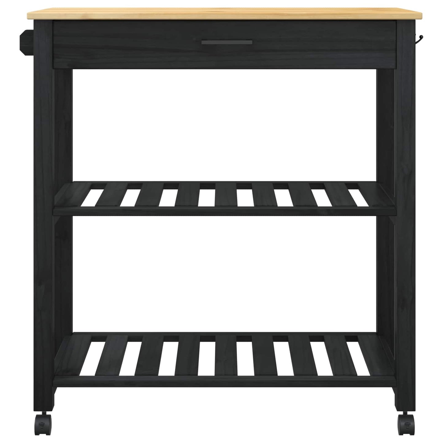 Keuken Trolley Effen 88,5 X 40 X 84 Cm 84 x 40 x 90 cm Zwart