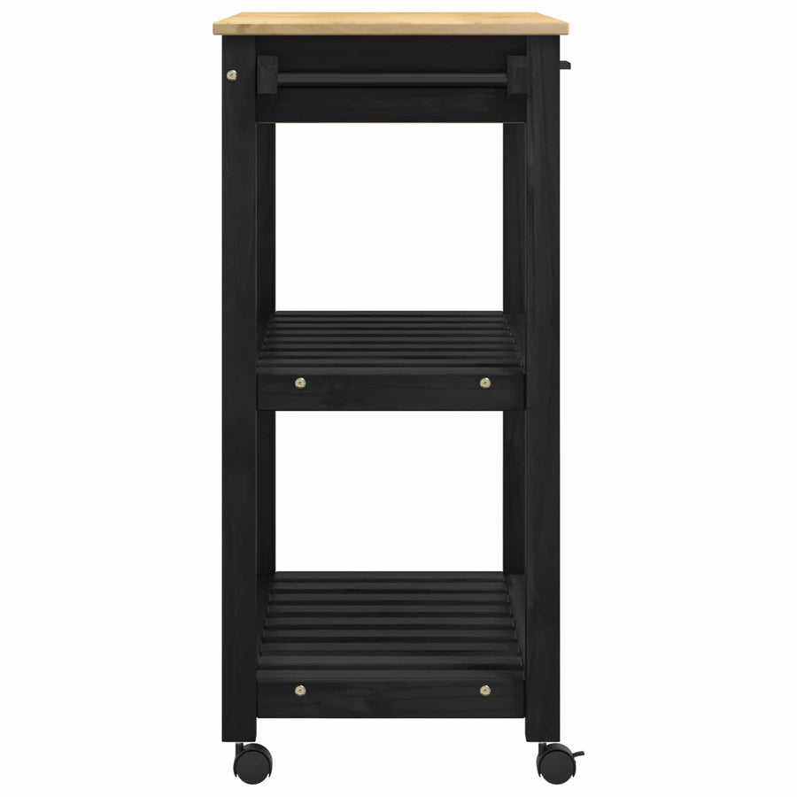 Keuken Trolley Effen 88,5 X 40 X 84 Cm 84 x 40 x 90 cm Zwart