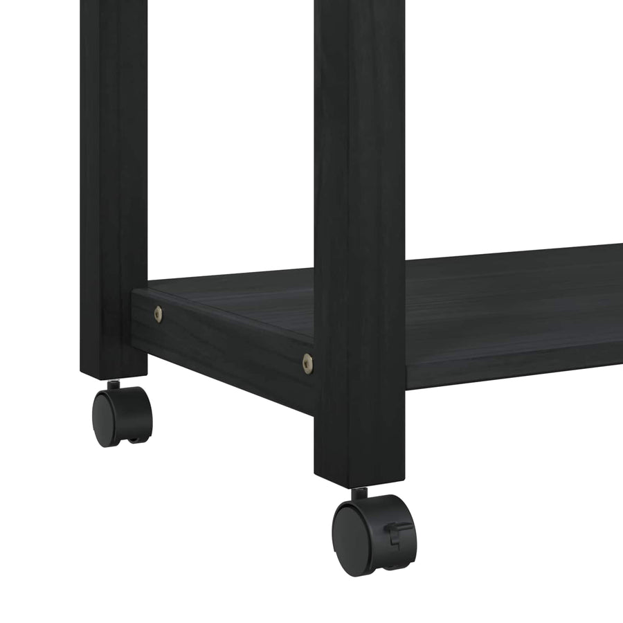 Keuken Trolley Effen 88,5 X 40 X 48 Cm 84 x 40 x 90 cm Zwart