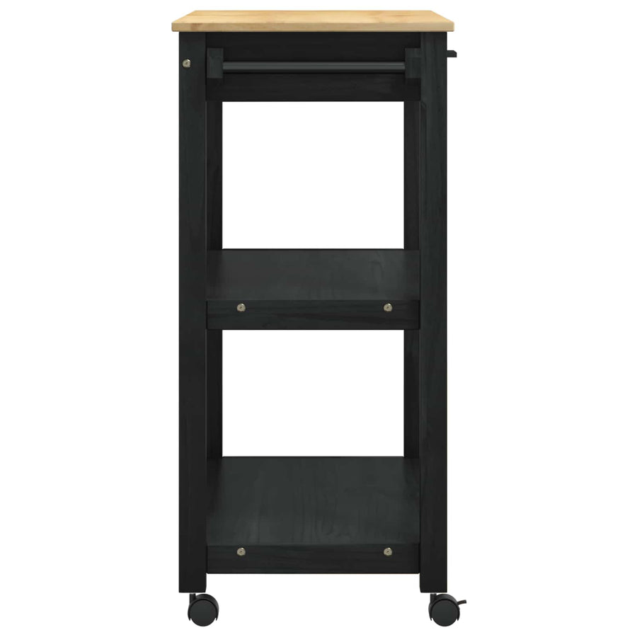 Keuken Trolley Effen 88,5 X 40 X 48 Cm 84 x 40 x 90 cm Zwart
