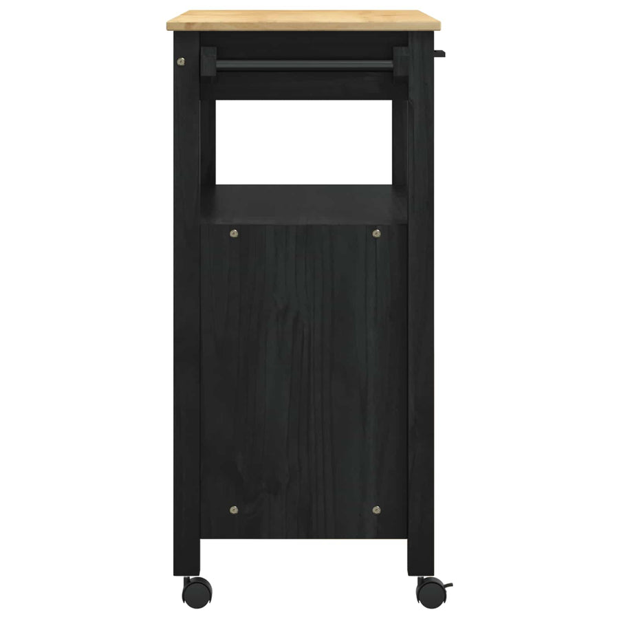 Keuken Trolley Effen 88,5 X 40 X 48 Cm 84 x 40 x 90 cm Zwart