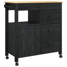 Keuken Trolley Effen Zwart