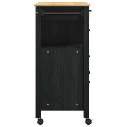 Keuken Trolley Effen Zwart