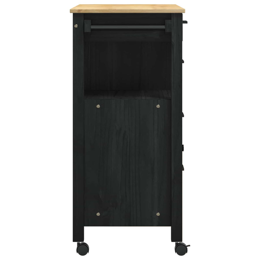 Keuken Trolley Effen Zwart