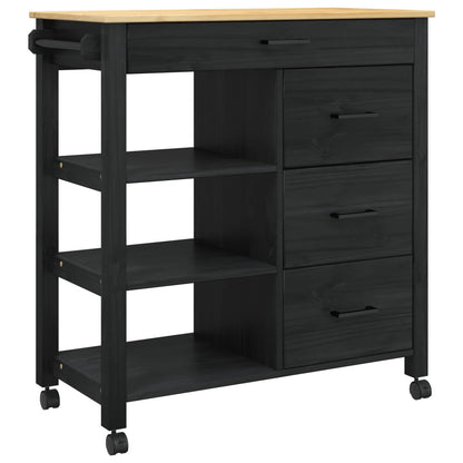 Keuken Trolley Zwart
