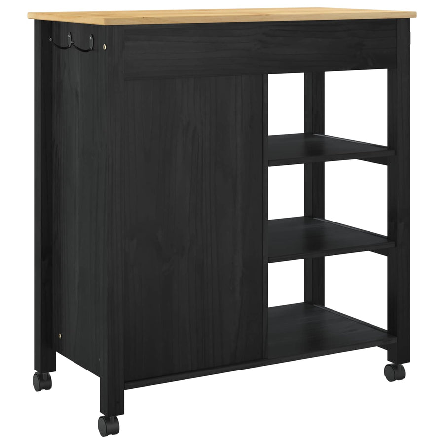 Keuken Trolley Zwart