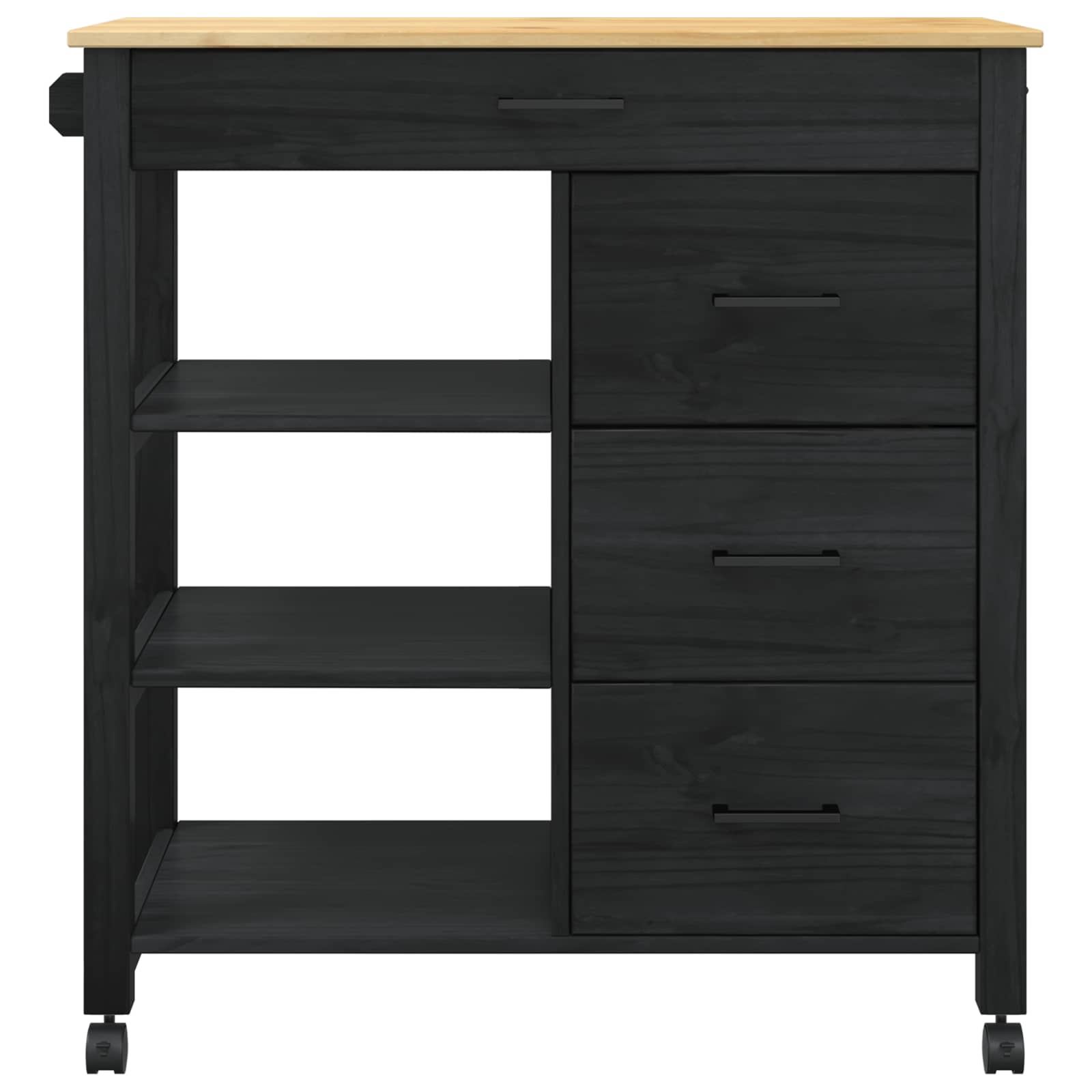 Keuken Trolley Zwart