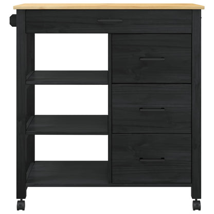Keuken Trolley Zwart
