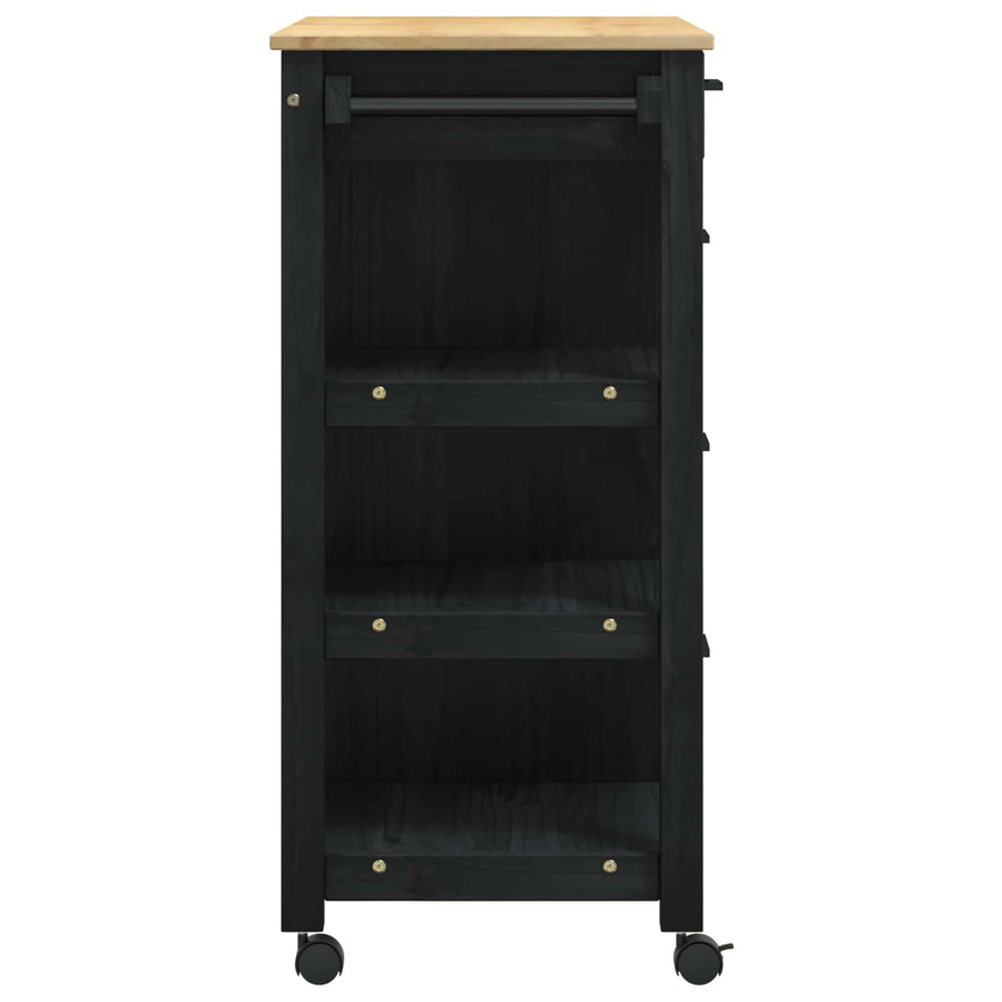 Keuken Trolley Zwart