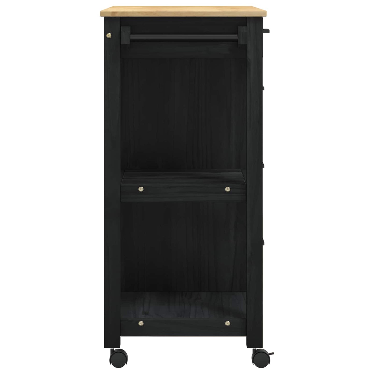 Keuken Trolley Effen Zwart