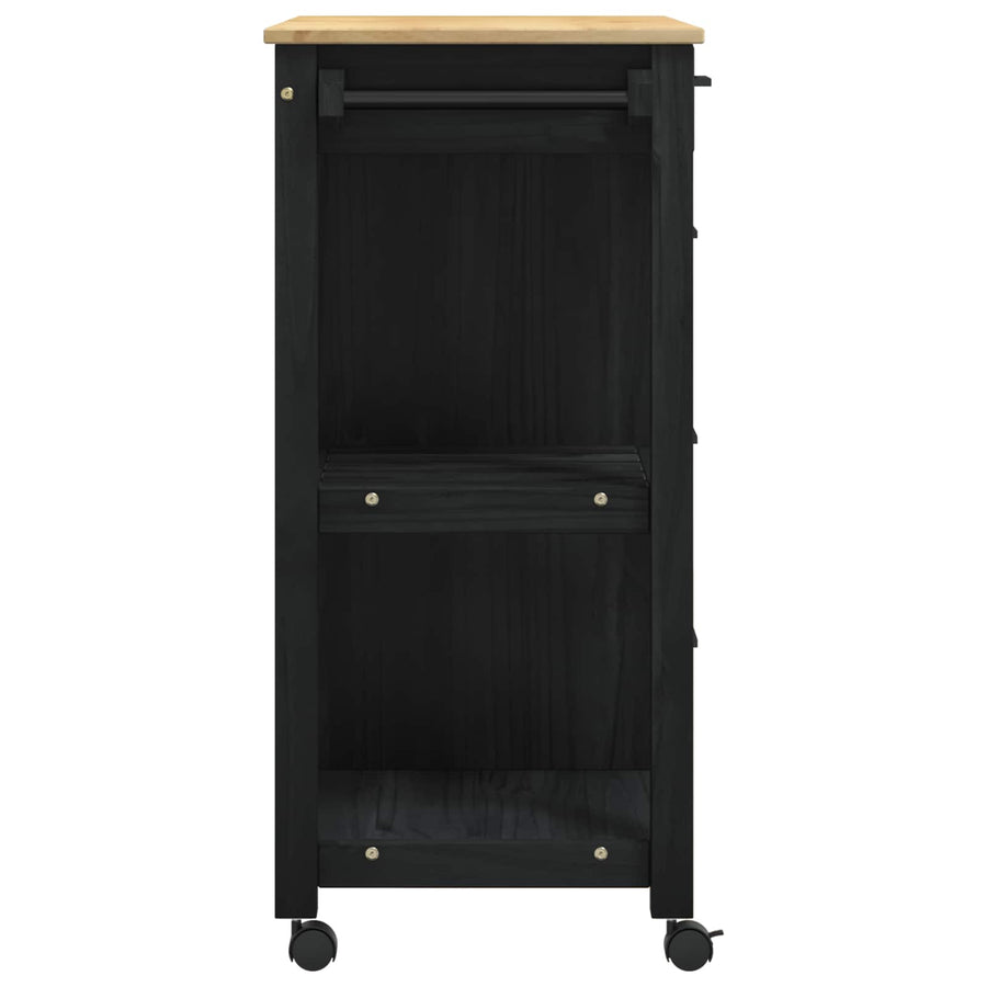 Keuken Trolley Effen Zwart