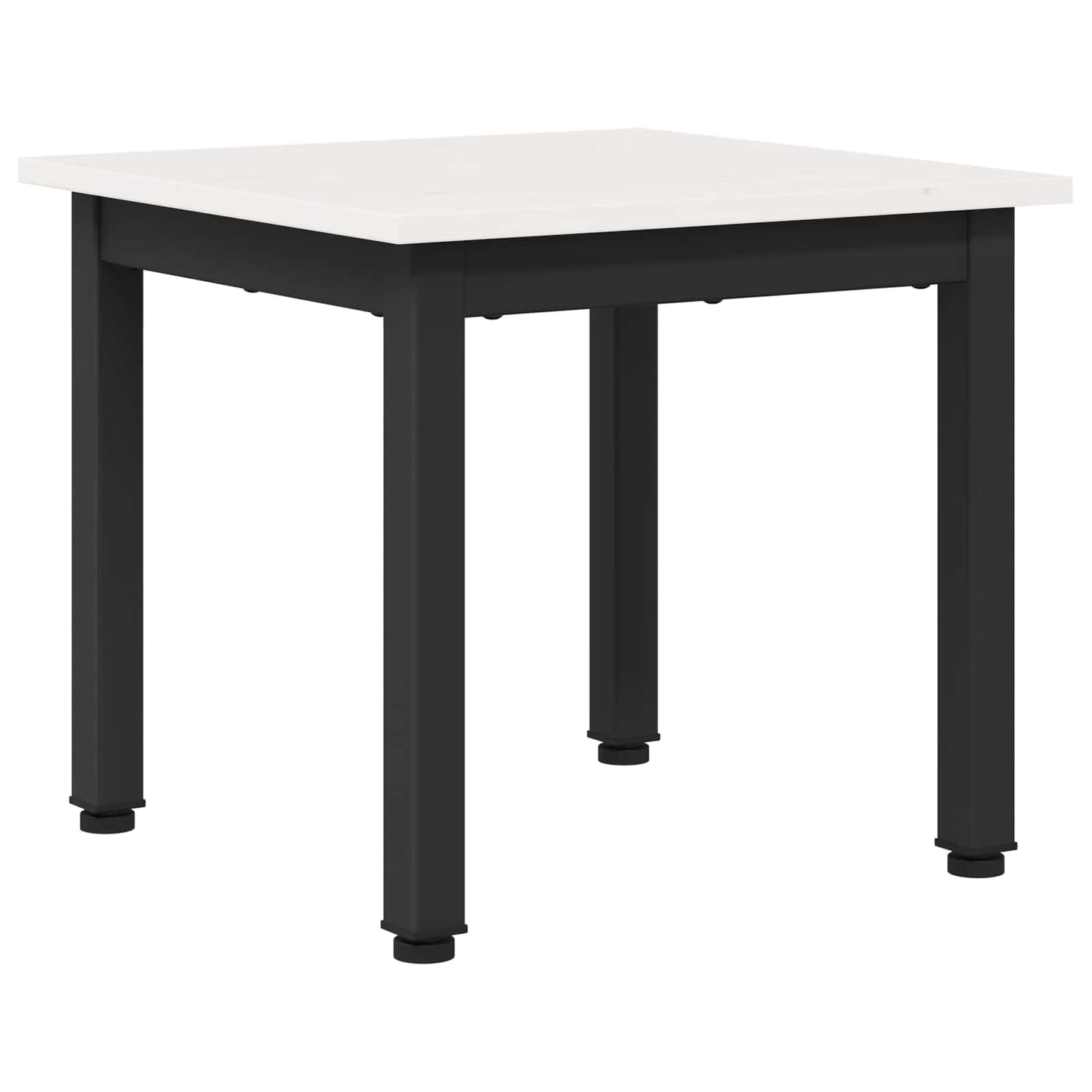 Salontafel Wit 40 x 40 x 36 cm Massief grenenhout