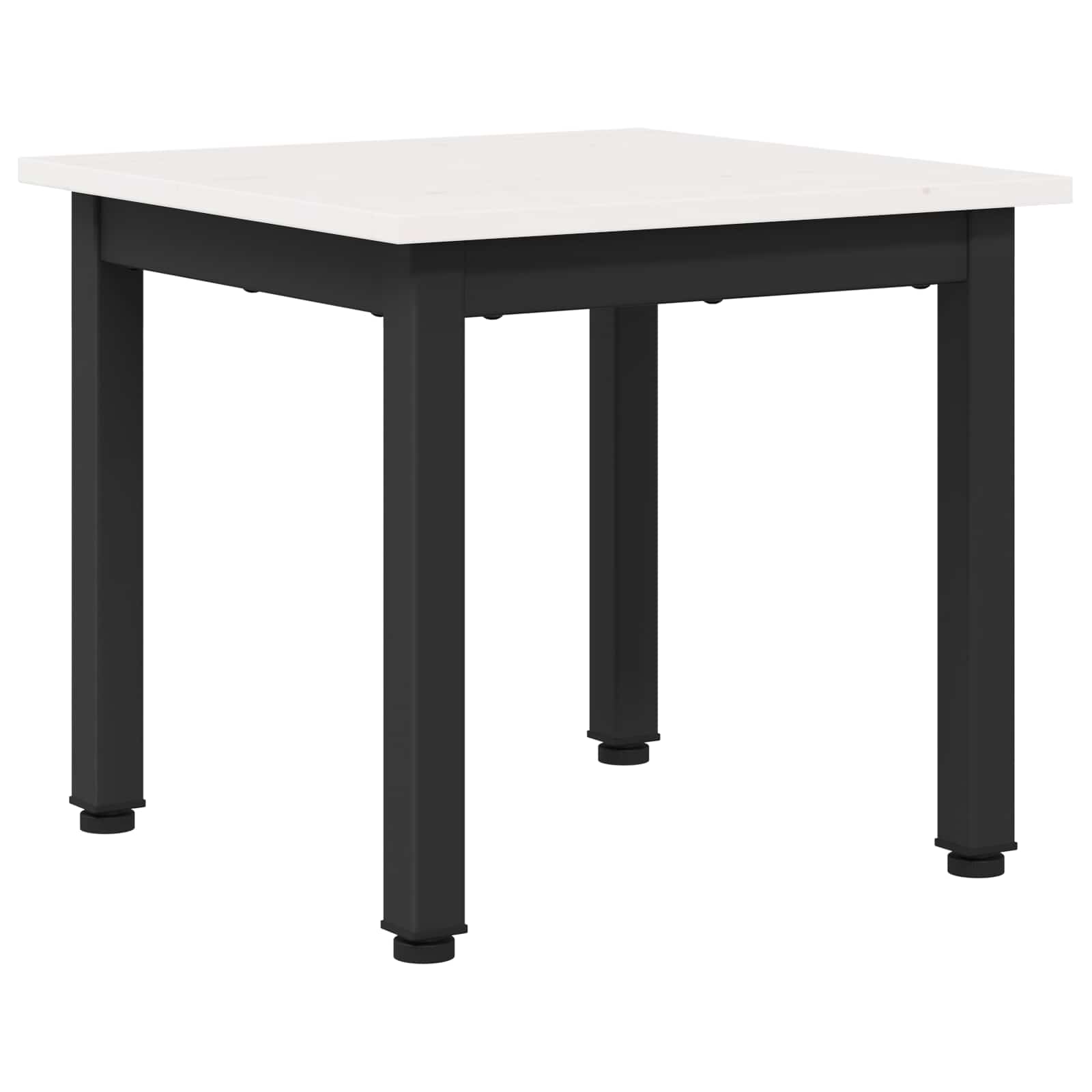 Salontafel Wit 40 x 40 x 36 cm Massief grenenhout